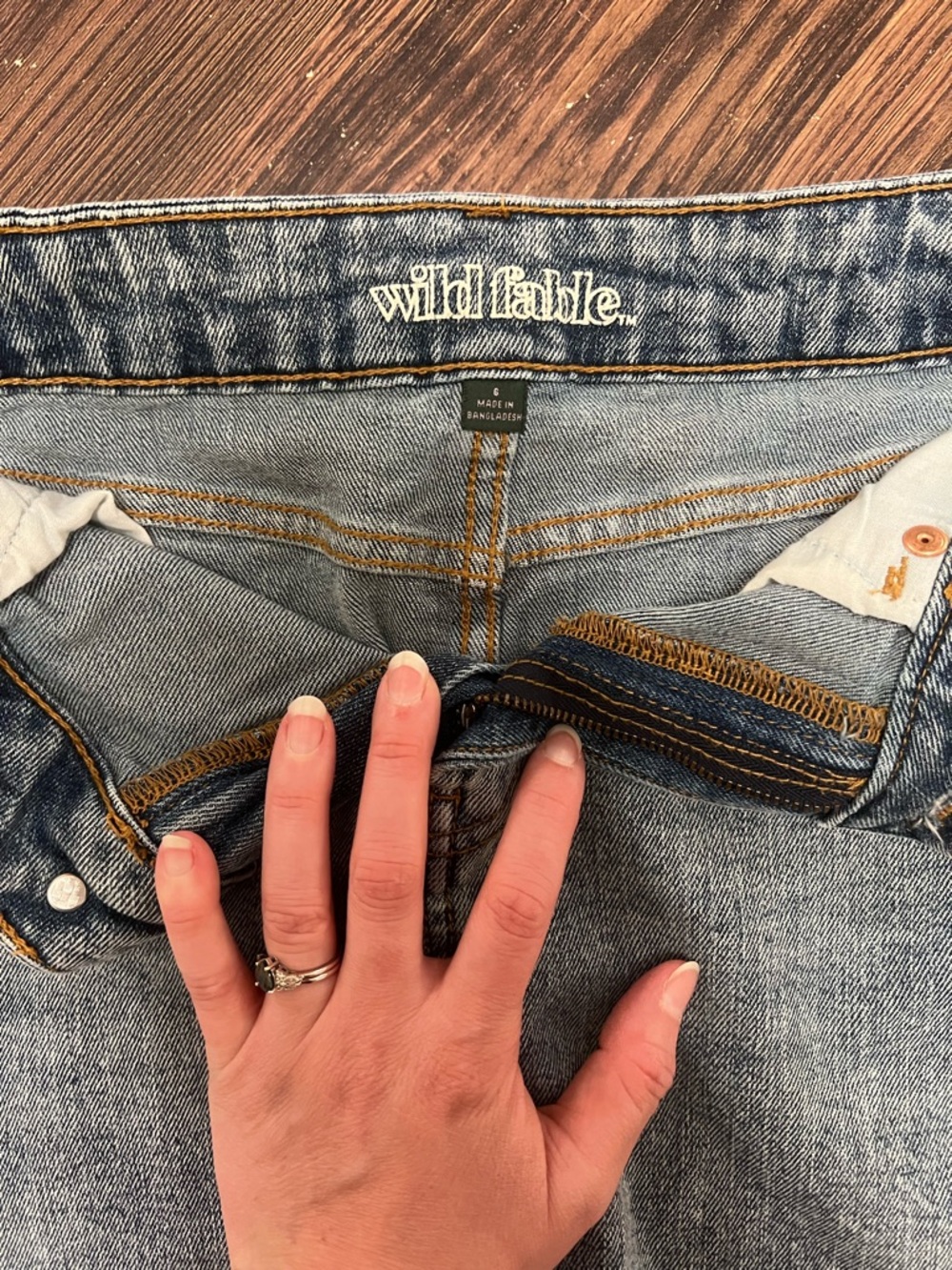 wild fable Light Blue Distressed Denim Mini Skirt - Picture 3 of 3